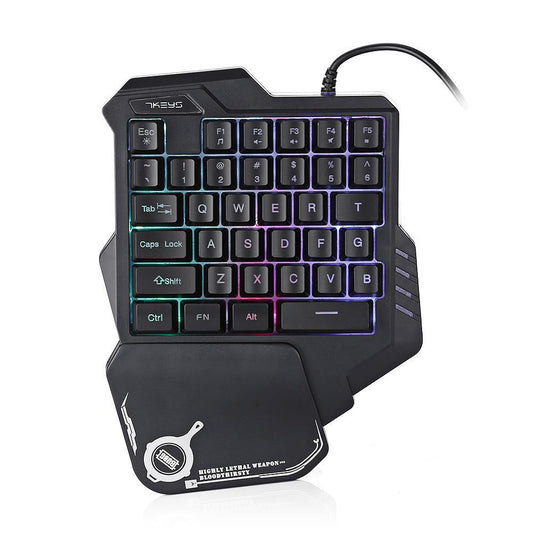 One-Handed Mechanical Gaming Keyboard RGB Backlit Portable Mini gaming keypad