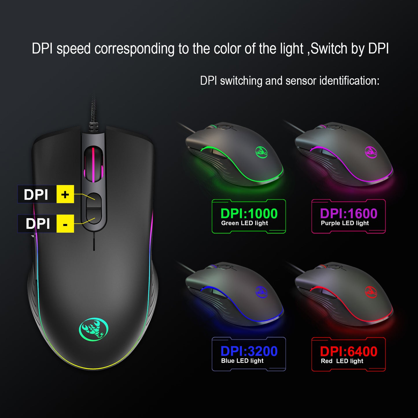 Glowing Gaming wired Mouse