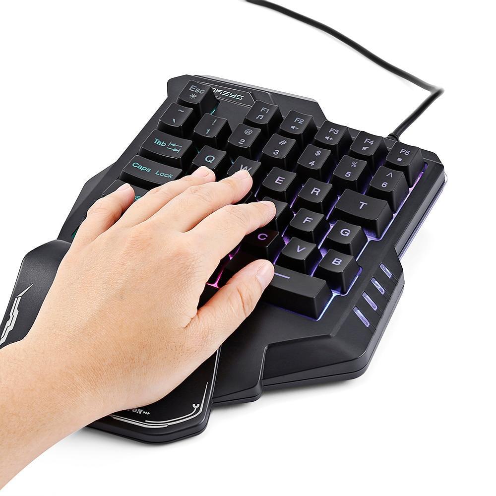 One-Handed Mechanical Gaming Keyboard RGB Backlit Portable Mini gaming keypad